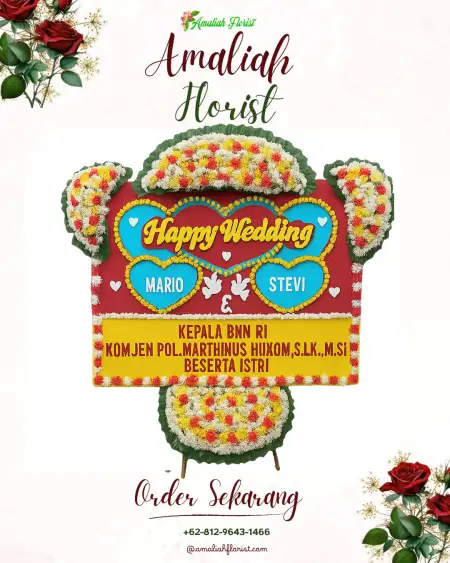 Papan Bunga Pernikahan Poiru